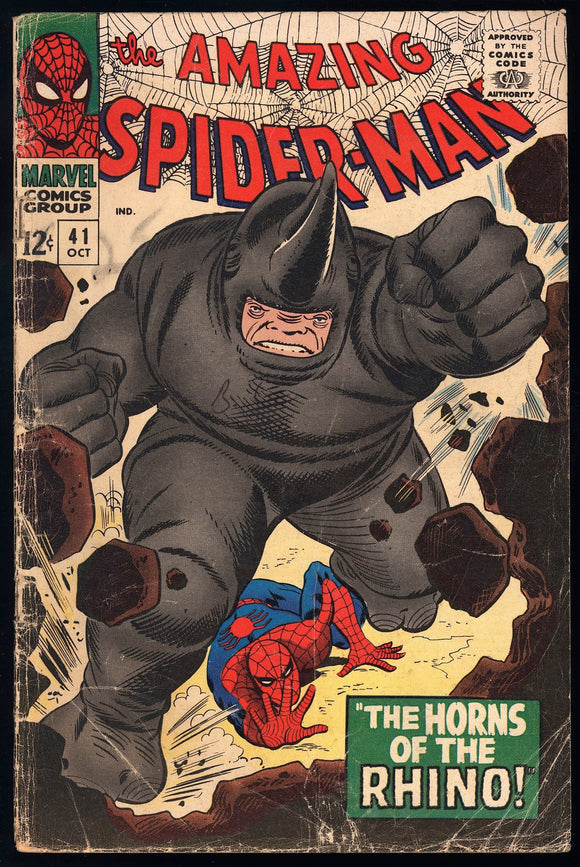 Amazing Spider-Man #41 Marvel 1966 (GD+) 1st App of the Rhino!
