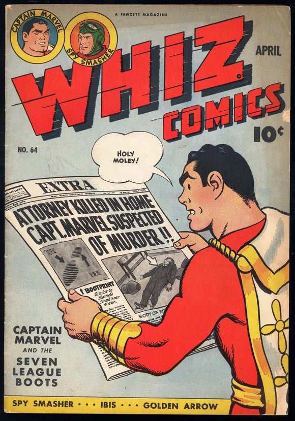 Whiz Comics Vol. 11 #64 Fawcett 1945 (VG+) Golden Age HTF!
