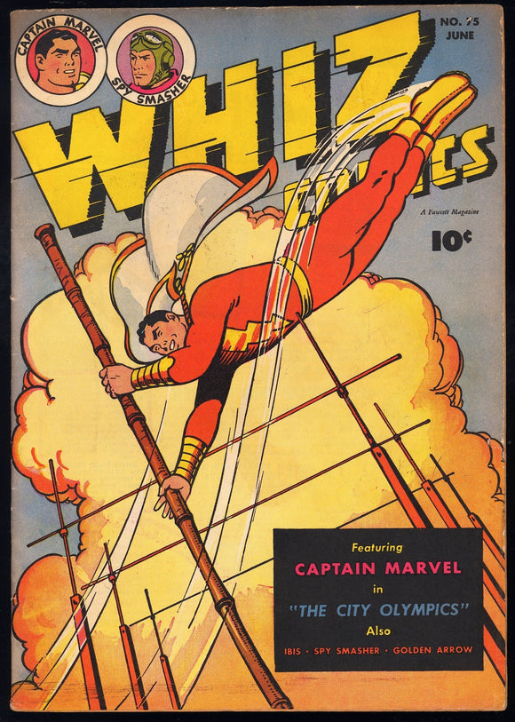 Whiz Comics Vol. 13 #75 Fawcett 1946 (VG/FN) Golden Age HTF!