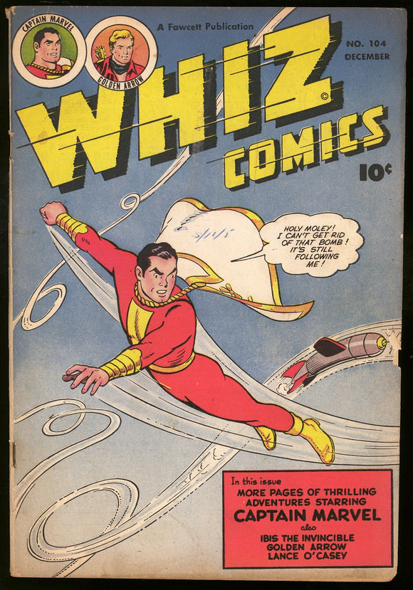 Whiz Comics Vol. 18 #104 Fawcett 1948 (VG) Golden Age HTF!