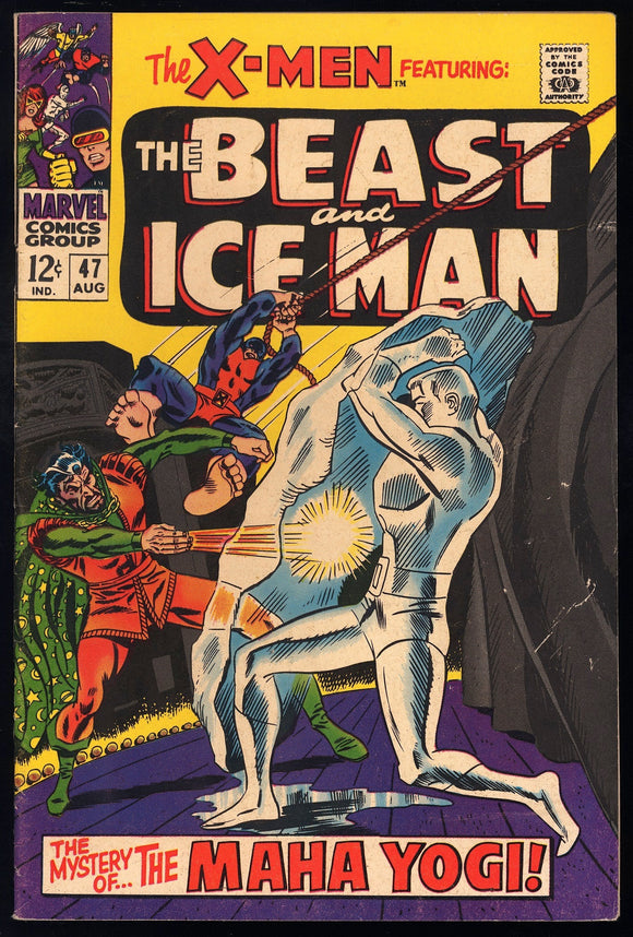 X-Men #47 Marvel Comics 1968 (FN) Iceman Solo Back-up Story!