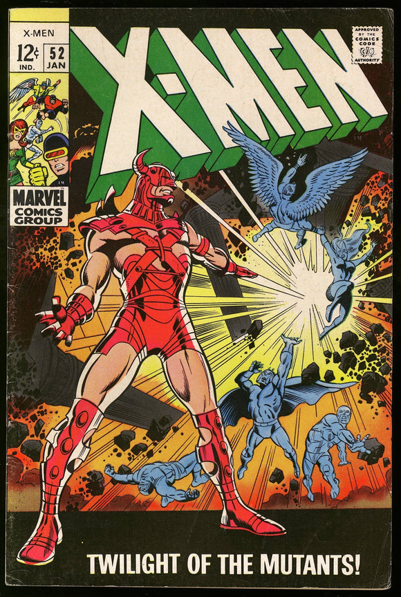 X-Men #52 Marvel Comics 1969 (FN-) 1st Full App of Erik The Red!