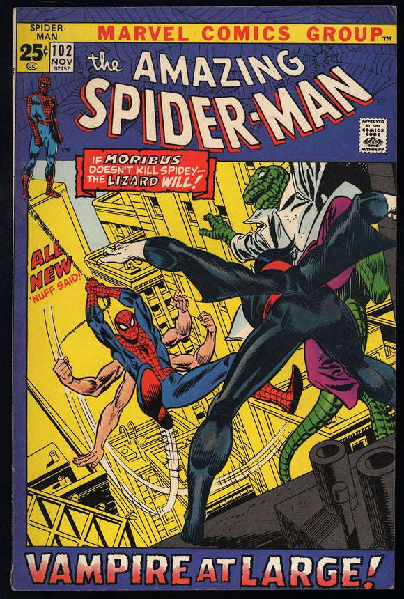 Amazing Spider-Man #102 Marvel 1971 (FN/VF) 2nd App of Morbius!