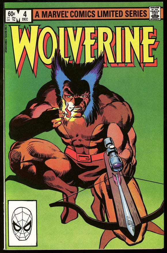 Wolverine #4 Marvel Comics 1982 (NM-) Frank Miller Cover & Art!