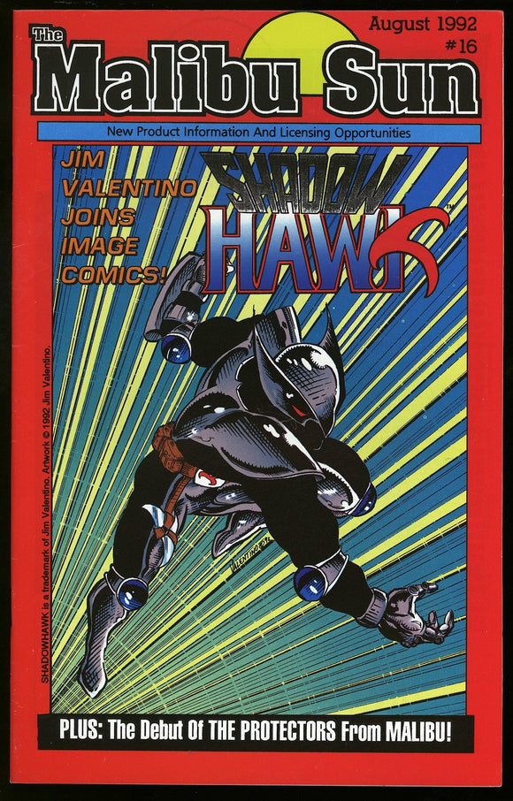 Malibu Sun #16 1992 (VF/NM) 1st App of Shadow Hawk & Cyberforce!