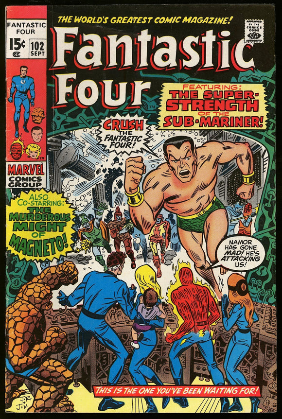 Fantastic Four #102 Marvel 1970 (FN+) Last Kirby Art in FF! Stan Lee!