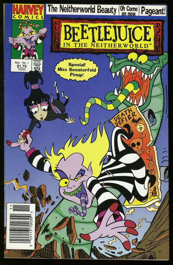 Beetlejuice In the Netherworld #1 Harvey 1991 (VF) NEWSSTAND! One-Shot