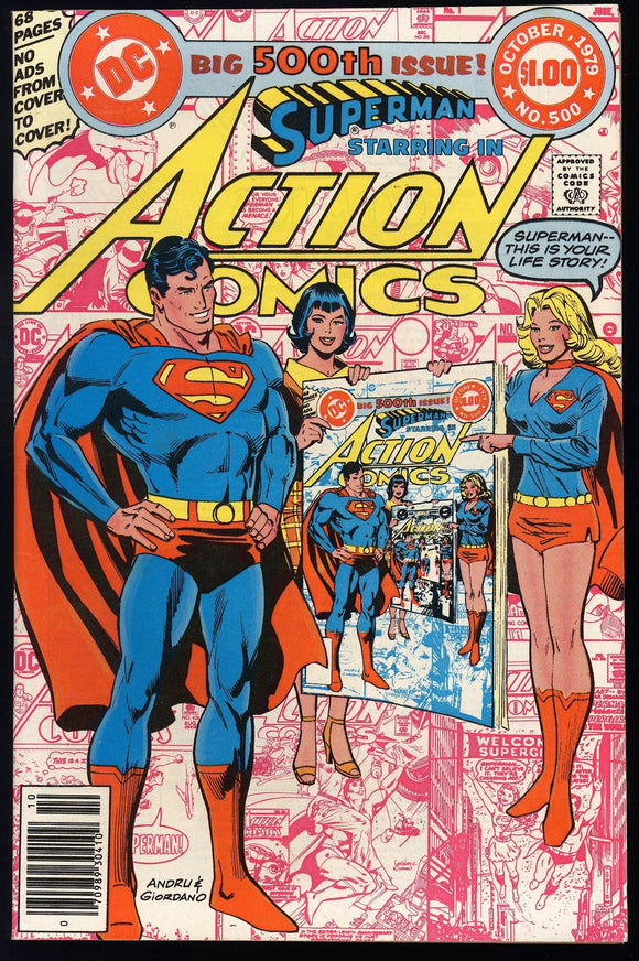 Action Comics #500 DC 1979 (VF+) Origin Retold! Infinity Cover!