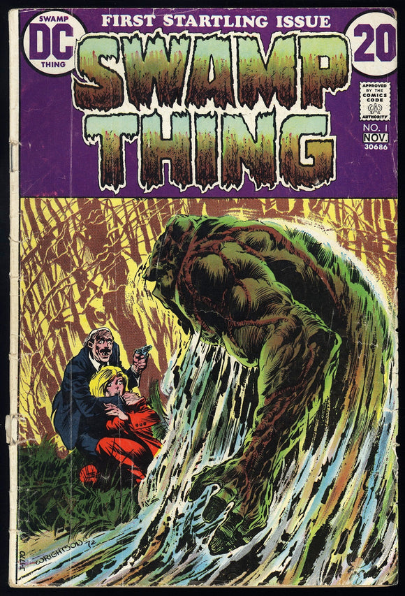 Swamp Thing #1 DC 1972 (GD+) 1st Solo Title! Bottom Staple Detached