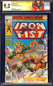 Iron Fist #14 CGC 9.2 (1977) 1st Sabretooth! Signed by Chris Claremont!