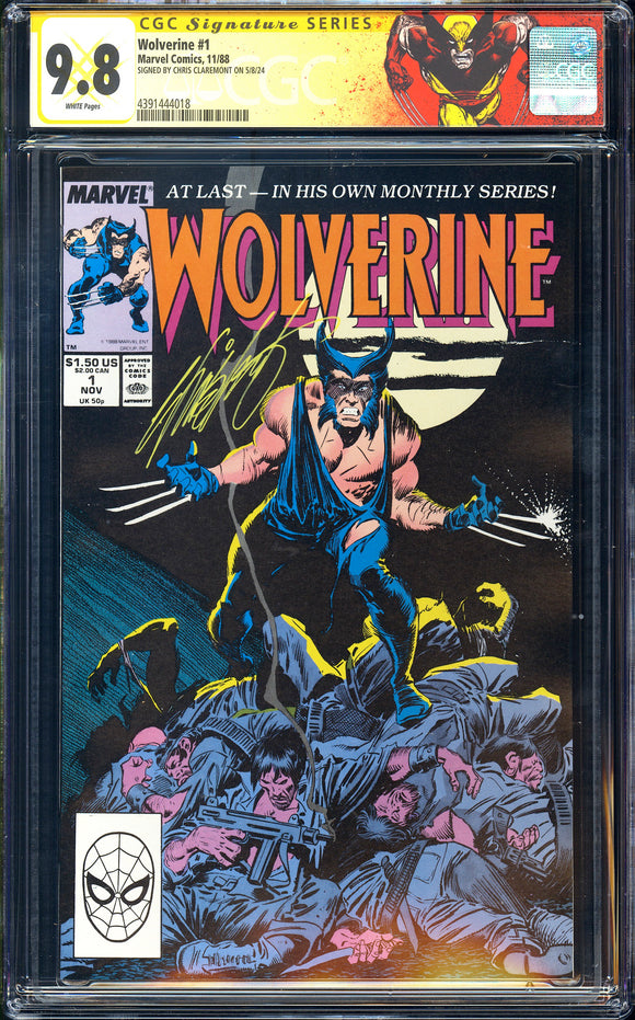 Wolverine #1 CGC 9.8 (1988) 1st Patch! Signed by Chris Claremont!