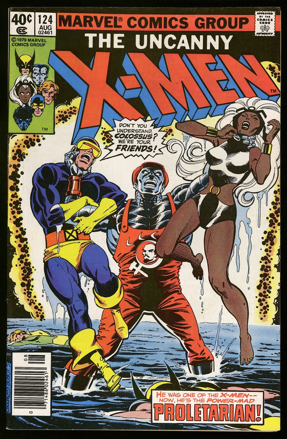 Uncanny X-Men #124 Marvel 1979 (VF+) 1st Proletarian! NEWSSTAND!