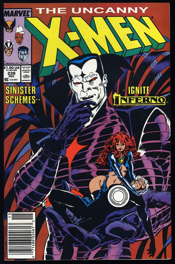 Uncanny X-Men #239 Marvel 1988 (NM-) 1st Mr Sinister Cover NEWSSTAND!