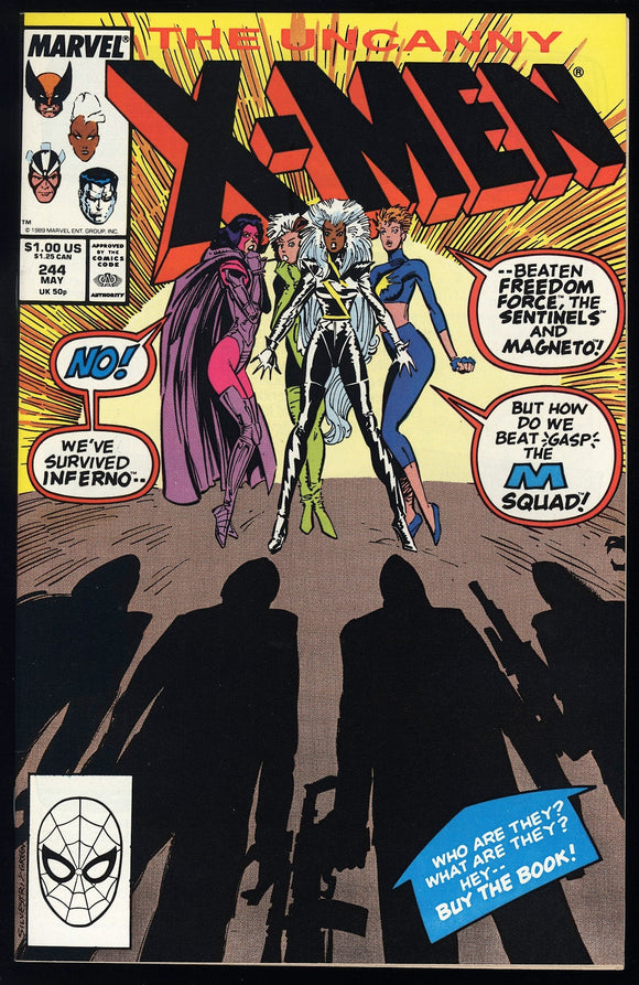 Uncanny X-Men #244 Marvel 1989 (NM) 1st Appearance of Jubilee!