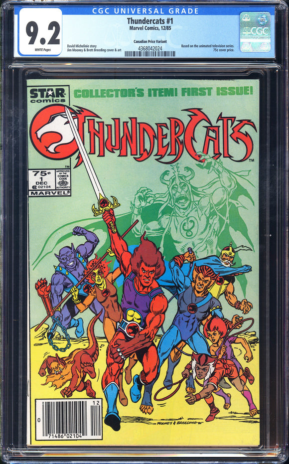 Thundercats #1 CGC 9.2 (1985) Rare Canadian Price Variant!