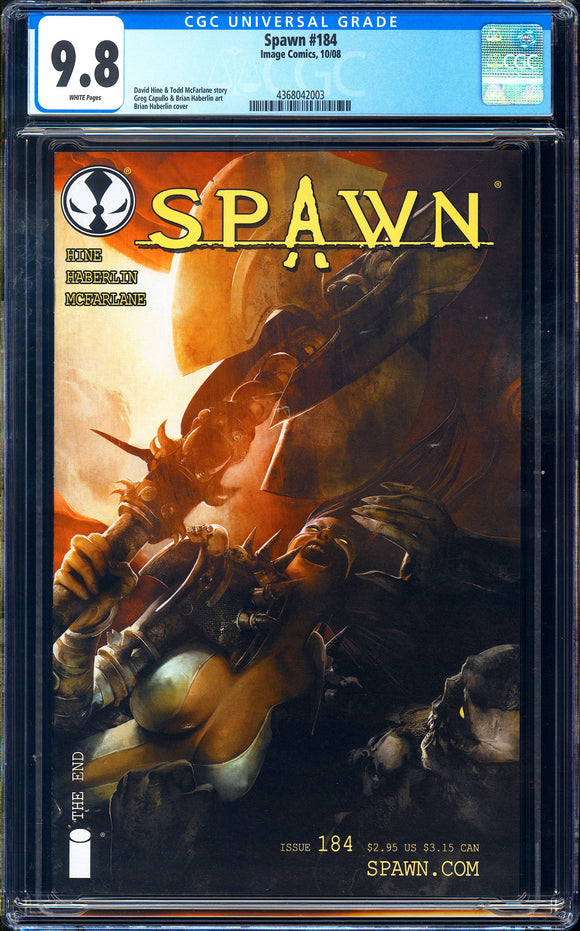 Spawn #184 CGC 9.8 (2008) Greg Capullo Art! Todd McFarlane!