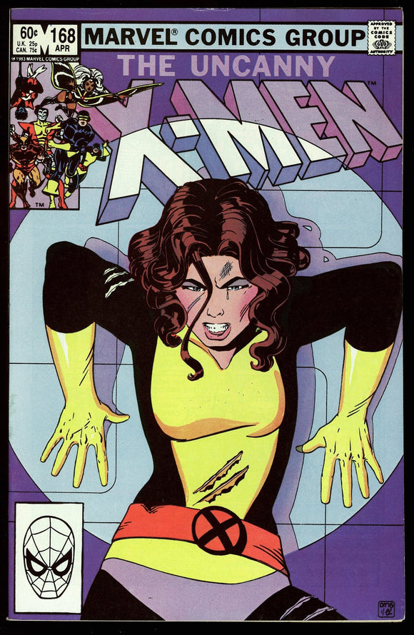 Uncanny X-Men #168 Marvel 1983 (VF/NM) 1st Adult Madelyne Pryor!