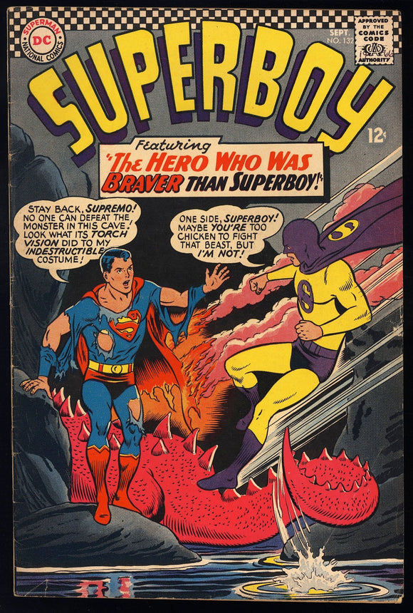 Superboy #132 DC 1966 (VG+) 1st Appearance of Supremo!