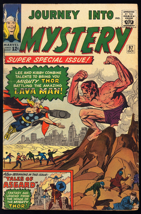 Journey into Mystery #97 1963 (VG+) 1st Lava Man! 1st Surtur! Odin Origin!