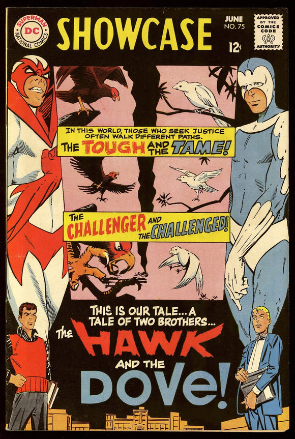 Showcase #75 DC 1968 (VF-) 1st Appearance of Hawk & Dove! Ditko!