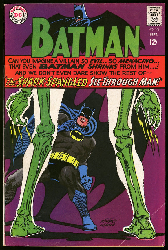 Batman #195 DC 1967 (VG/FN) 1st Appearance of Bag O' Bones!