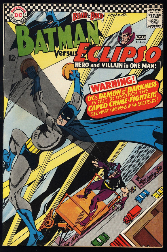 Brave and the Bold #64 DC 1966 (VF) Batman Vs. Eclipso! HIGH GRADE!