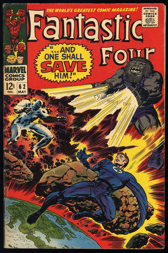 Fantastic Four #62 Marvel 1967 (VG+) 1st Appearance of Blastaar!
