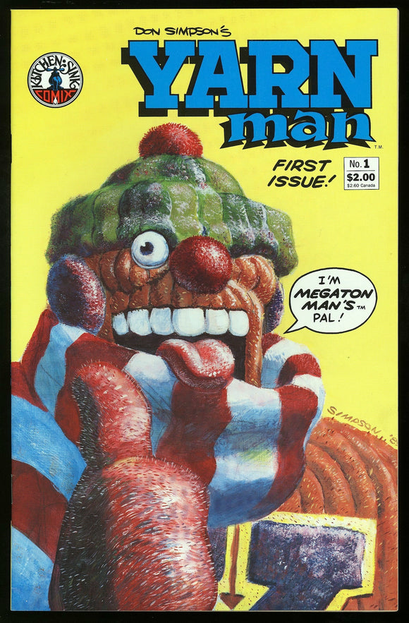 Yarn Man #1 Kitchen Sink 1989 (NM+) Low Print Run! 1st Issue