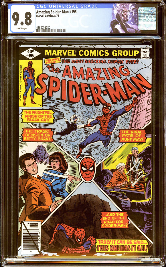 Amazing Spider-Man #195 CGC 9.8 (1979) Origin & 2nd App of Black Cat!