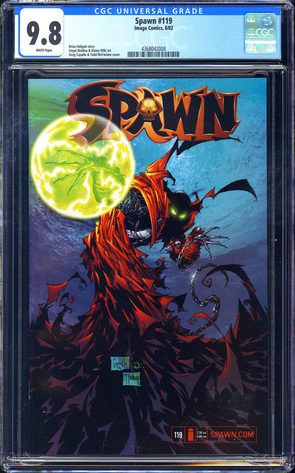 Spawn #119 CGC 9.8 (2002) 1st Cameo Appearance of Gunslinger Spawn!