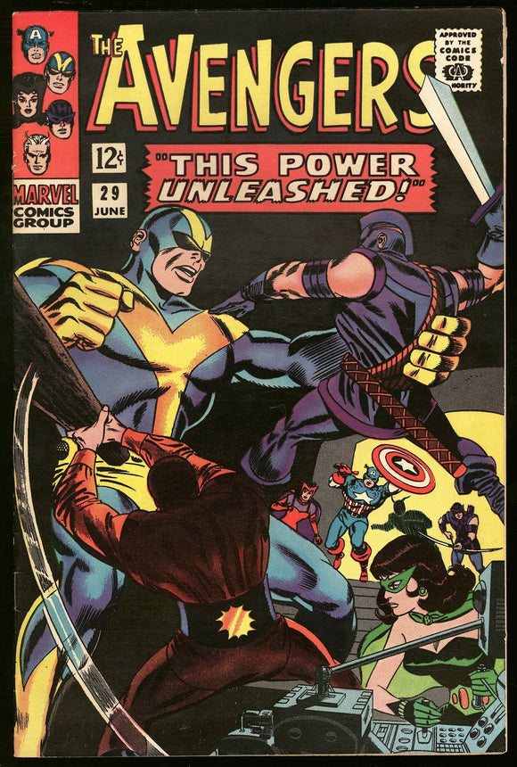 Avengers #29 Marvel 1966 (VF+) Swordsman & Black Widow Appearance!