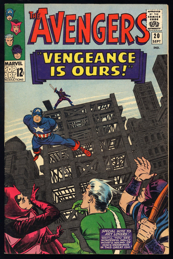 Avengers #20 Marvel 1965 (VF-) 2nd Appearance of the Swordsman!