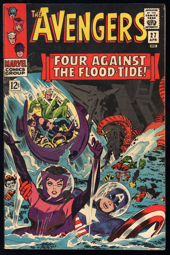 Avengers #27 Marvel 1966 (FN+) Kirby Cover! Loki Appearance!