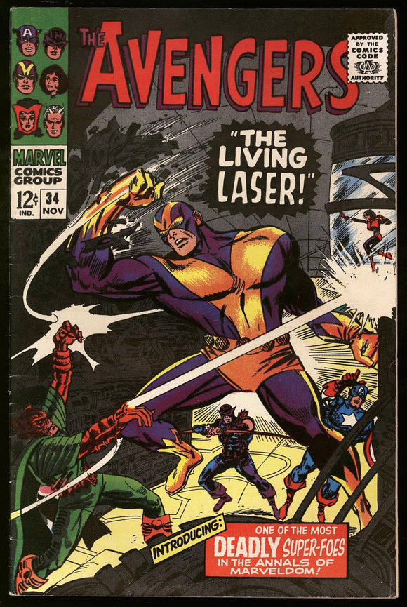 Avengers #34 Marvel 1966 (VF-) 1st Appearance of the Living Laser!