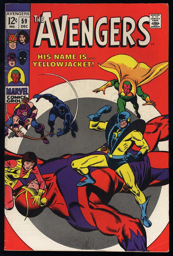 Avengers #59 Marvel 1968 (FN/VF) 1st Appearance of Yellow Jacket!