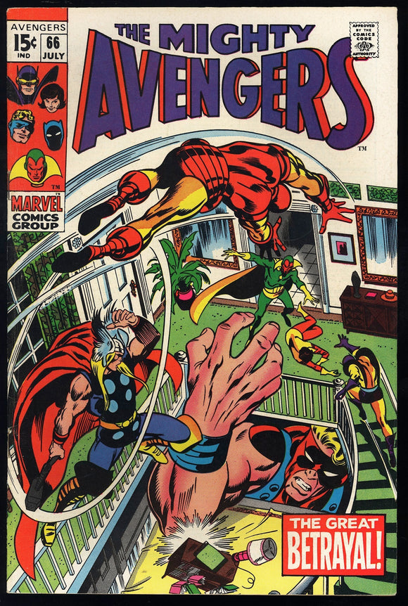 Avengers #66 Marvel 1969 (FN+) 1st Mention of Adamantium! Ultron-6!