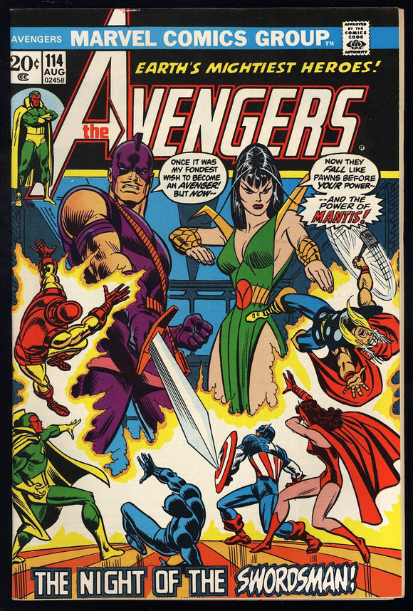 Avengers #114 Marvel 1973 (VF/NM) 1st Cover Appearance of Mantis!