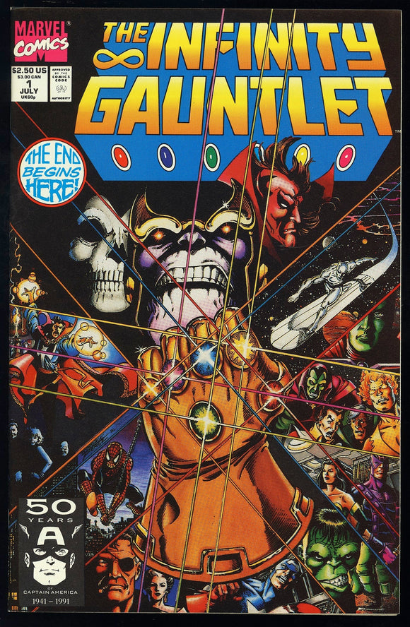 Infinity Gauntlet #1 Marvel 1991 (NM) 1st Issue! Thanos! Starlin & Perez