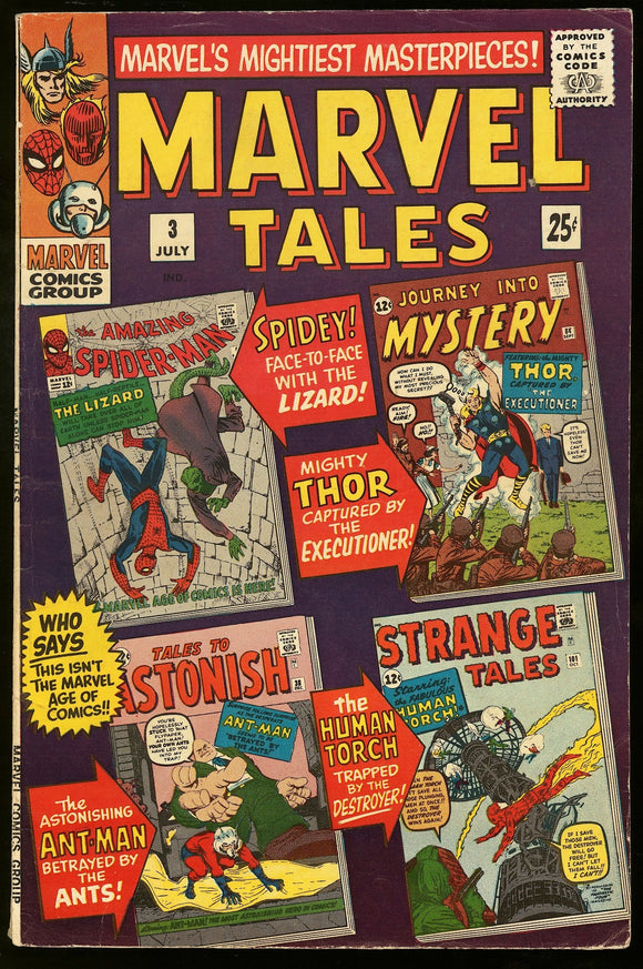 Marvel Tales #3 1966 (FN) Thor! Spider-Man! Human Torch! Ant-Man!