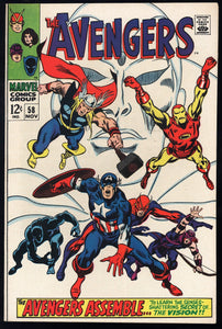 Avengers #58 Marvel 1968 (NM-) 2nd Silver Age App of Vision! HIGH GRADE