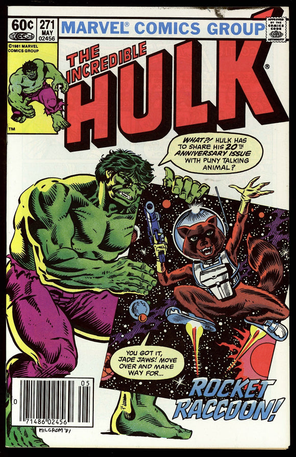 Incredible Hulk #271 #272 #273 Marvel 1981 (VF/NM) 1st Rocket Raccoon!