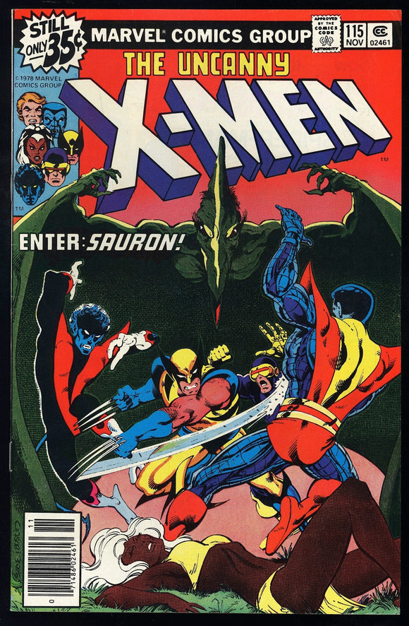 Uncanny X-Men #115 Marvel 1978 (VF+) John Byrne Sauron Cover!