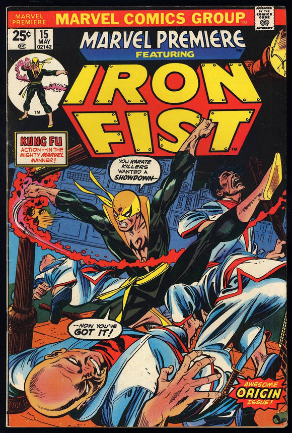 Marvel Premiere #15 1974 (FN+) 1st Appearance of Iron Fist! NO MVS