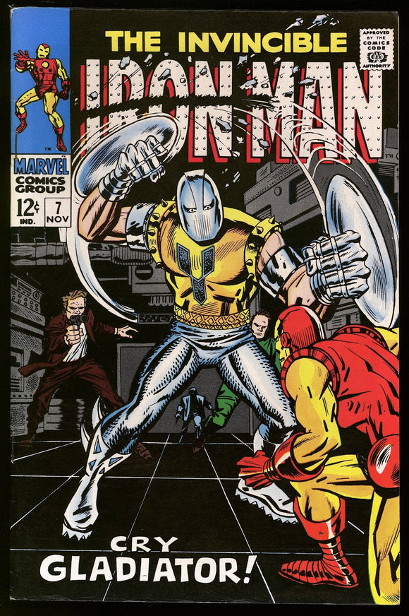 Iron Man #7 Marvel Comics 1968 (VF/NM) Classic Gladiator Cover!