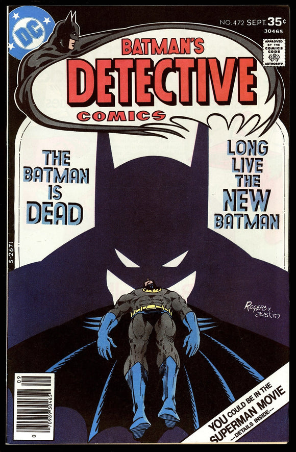 Detective Comics #472 DC 1977 (VF/NM) Death of Hugo Strange!