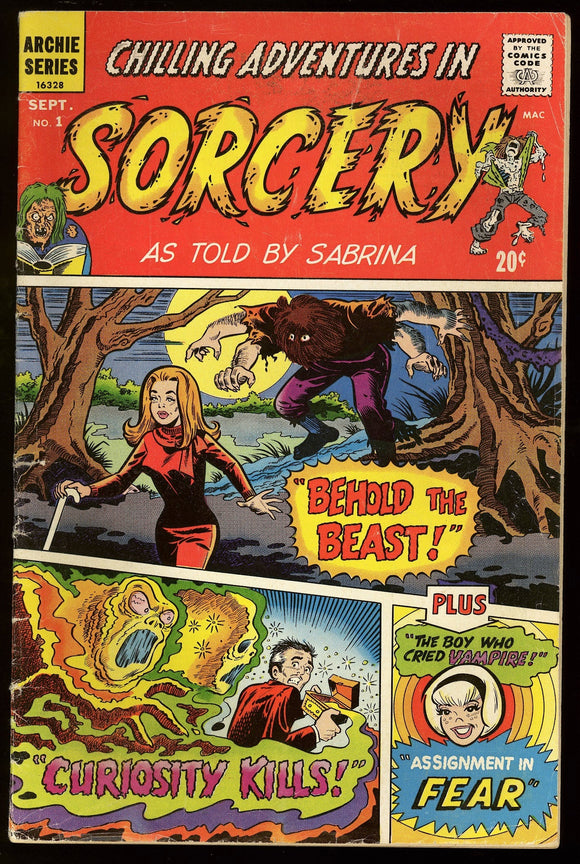 Chilling Adventures in Sorcery #1 Archie 1972 (VG+) Sabrina Horror