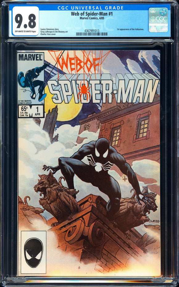 Web of Spider-Man #1 CGC 9.8 (1985) 1st Appearance of the Vulturions!