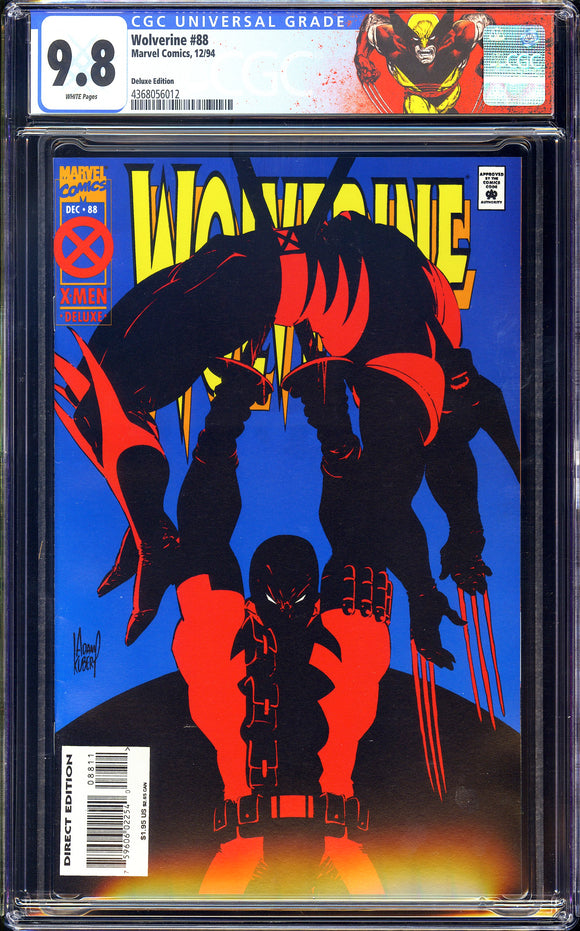 Wolverine #88 CGC 9.8 (1994) Rare Deluxe Edition! Deadpool Vs Wolverine