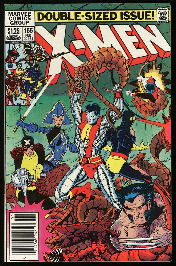 Uncanny X-Men #166 Marvel 1982 (VF/NM) 1st App of Lockheed! CPV!