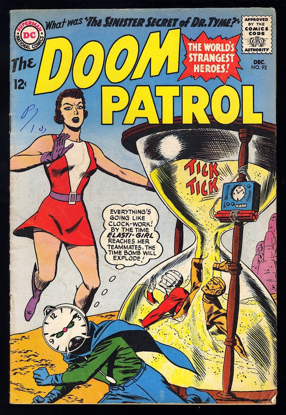 Doom Patrol #92 DC Comics 1964 VG+ 1st Appearance of Dr. Tyme!